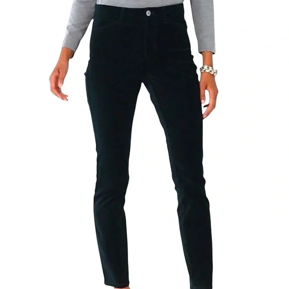 J. Jill Black Luxe Velveteen Stretch High-Rise Jeans - Picture 2 of 11